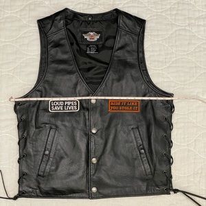 HD leather vest